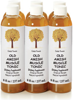 6 pack of Amish Muscle Tonic